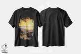 تیشرت مشکی طرح دار هنر شهر سان فرانسیسکو، هنر دیجیتال اثر دورو آرت | فروشگاه ایماژ