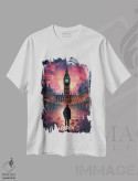 تیشرت سفید طرح دار لندن فانتزی، هنر دیجیتال اثر دورو آرت | immage.ir
