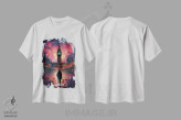 تیشرت سفید طرح دار لندن فانتزی، هنر دیجیتال اثر دورو آرت | immage.ir