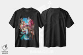 تیشرت مشکی طرح دار فانتزی ونیز، هنر دیجیتال اثر دورو آرت | فروشگاه ایماژ