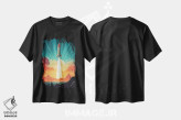 تیشرت مشکی طرح دار موشک فضایی، تزئینی اثر دورو آرت | فروشگاه ایماژ