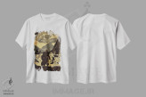 تیشرت سفید طرح دار جنگجوی وایکینگ III، دکوراسیون جایگزین اثر دورو آرت | immage.ir