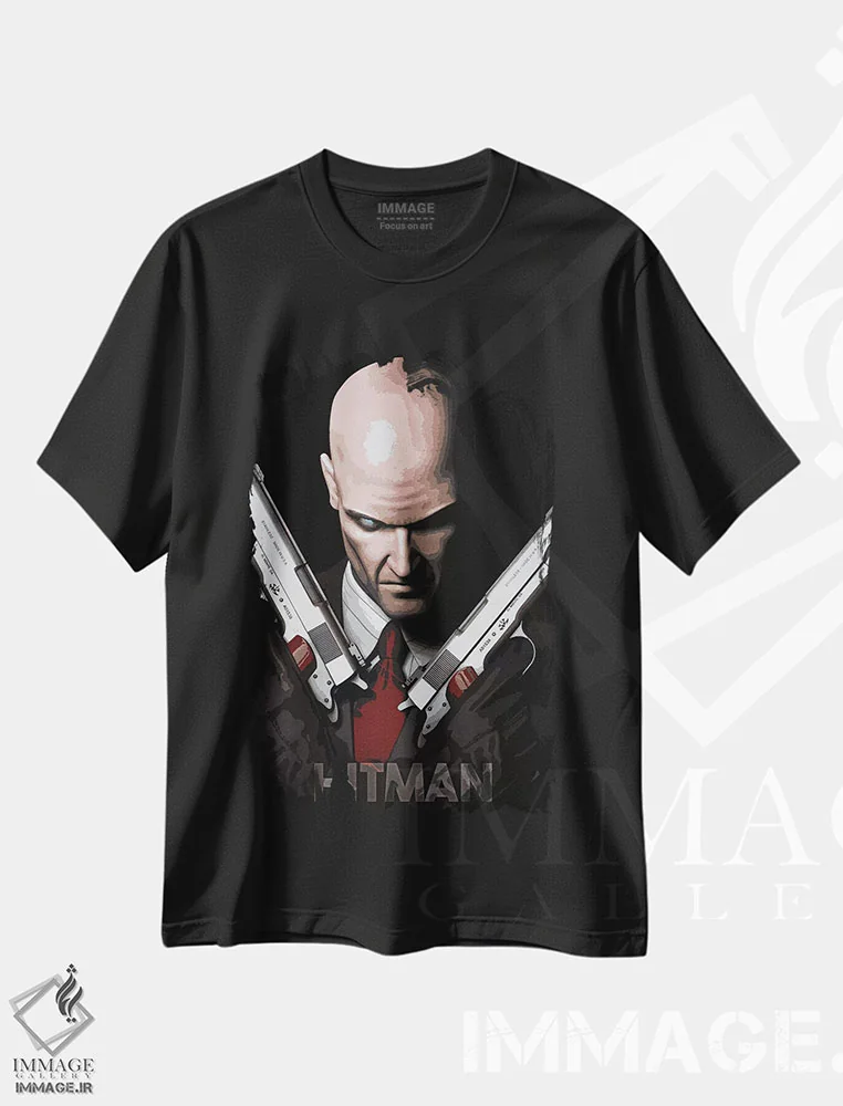 تیشرت مشکی طرح دار قاتل حرفه ای، هنر دیجیتال اثر دورو آرت | immage.ir