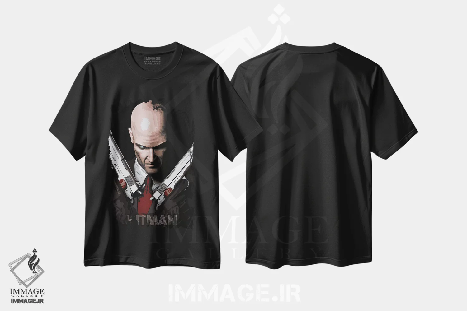 تیشرت مشکی طرح دار قاتل حرفه ای، هنر دیجیتال اثر دورو آرت | immage.ir