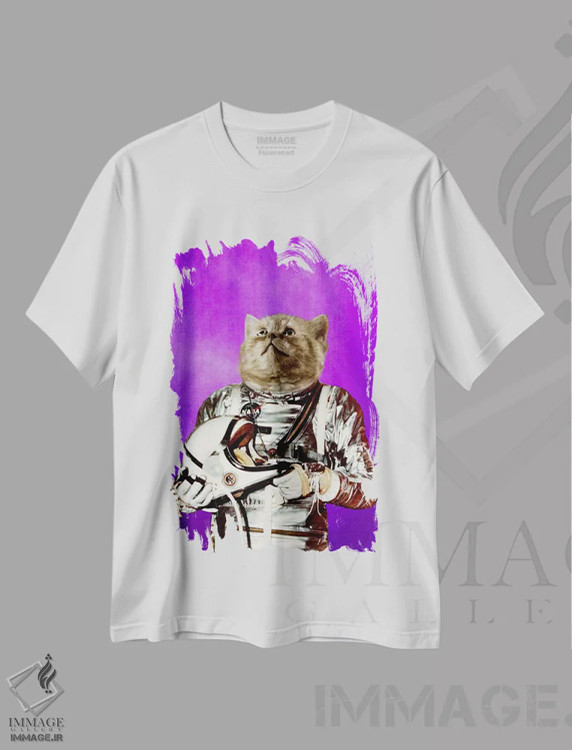 تیشرت سفید طرح دار دست یابی به ستارگان اثر دورو آرت | immage.ir