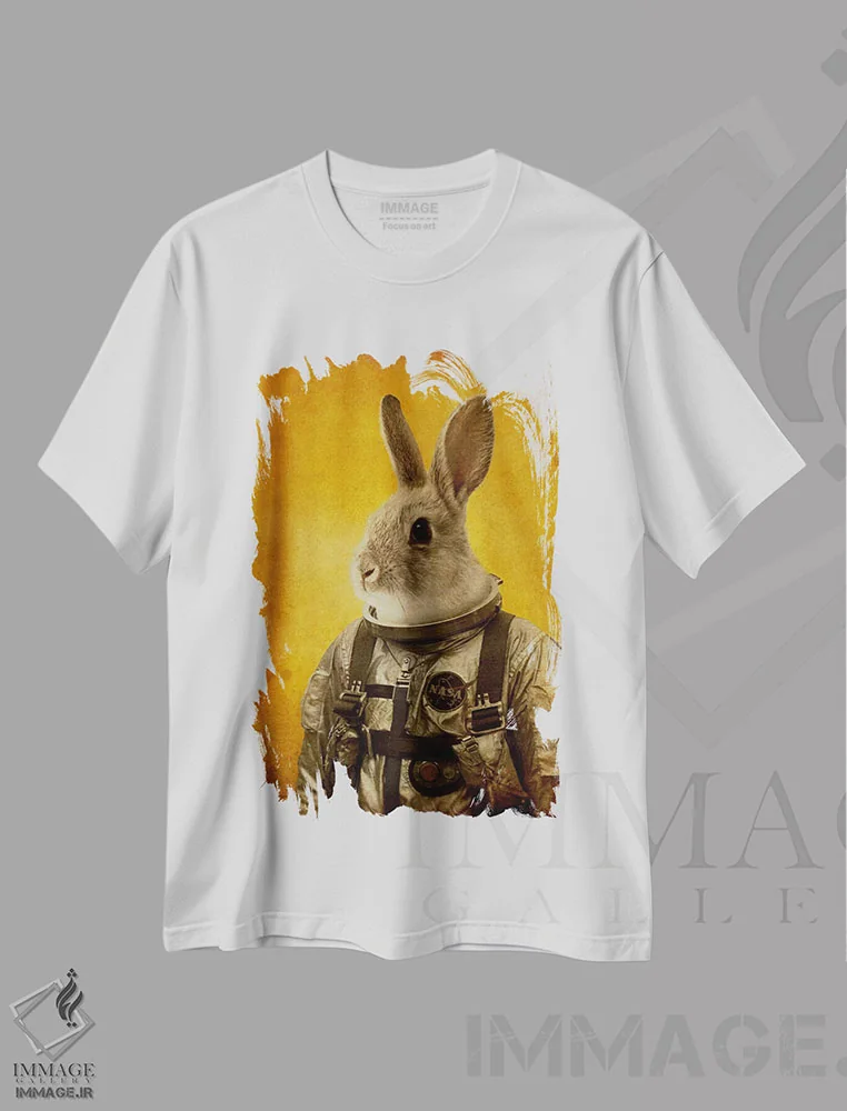 تیشرت سفید طرح دار آماده پرواز، تزئینی اثر دورو آرت | فروشگاه ایماژ