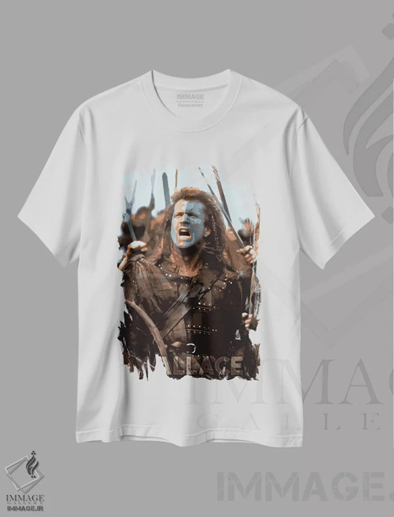 تیشرت سفید طرح دار والاس، هنر دیجیتال اثر دورو آرت | immage.ir