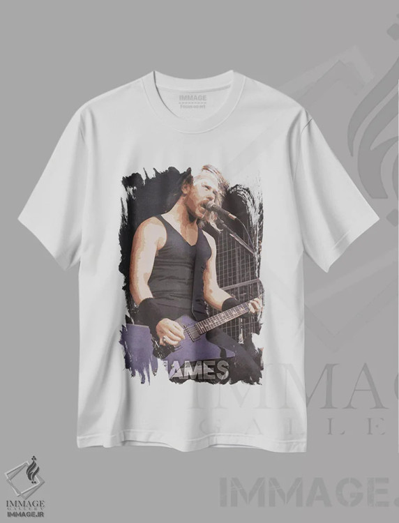 تیشرت سفید طرح دار جیمز اثر دورو آرت | فروشگاه ایماژ