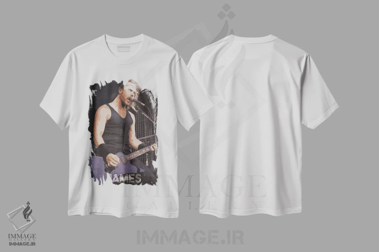 تیشرت سفید طرح دار جیمز اثر دورو آرت | فروشگاه ایماژ