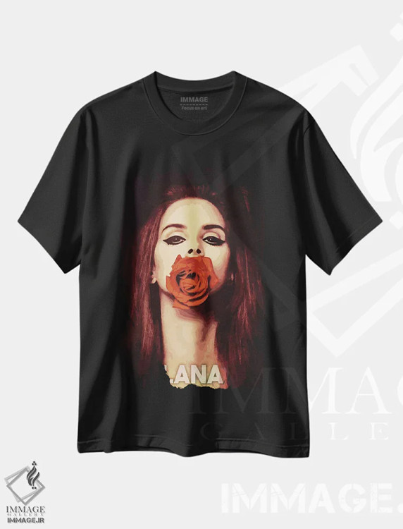 تیشرت مشکی طرح دار لانا اثر دورو آرت | immage.ir