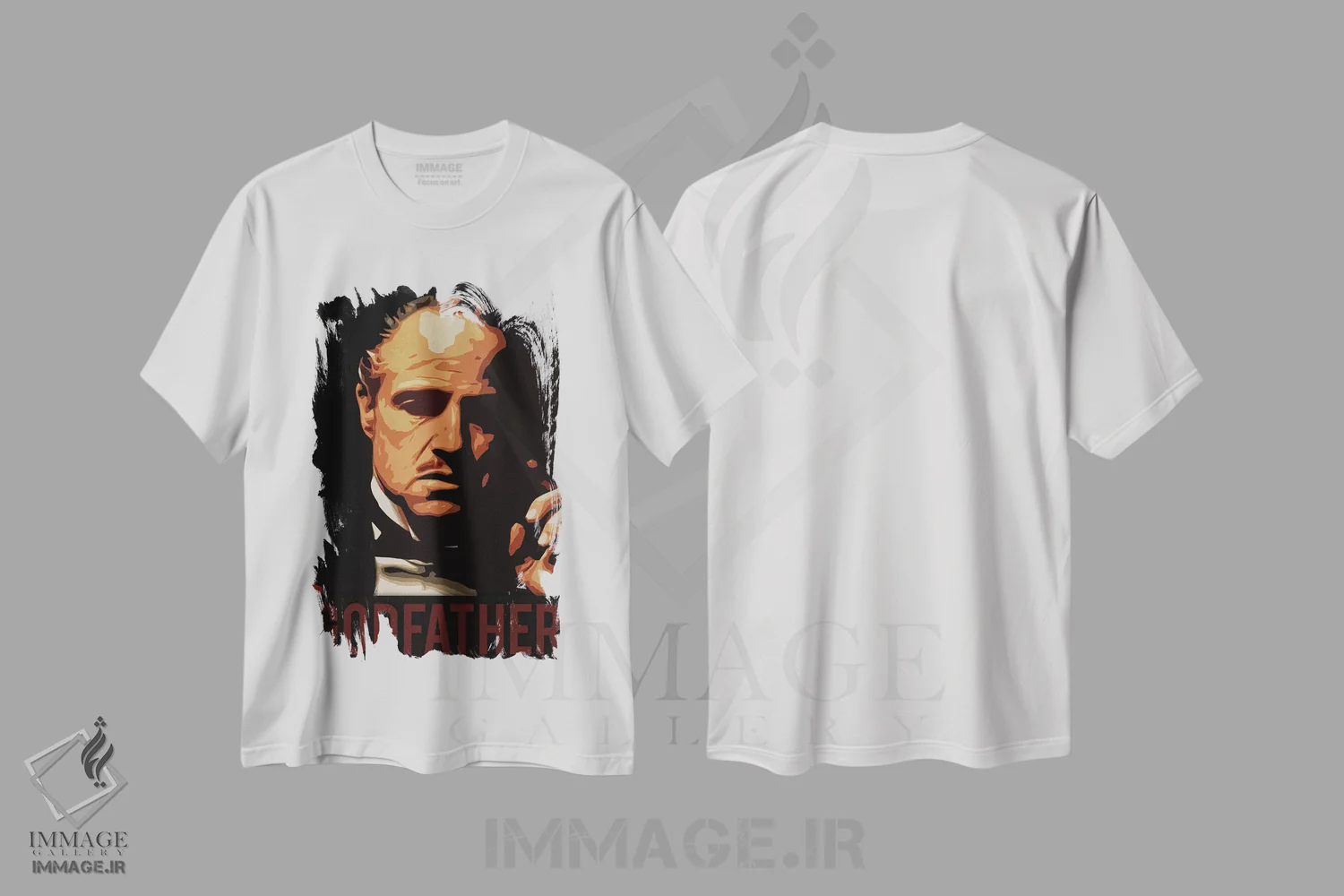 تیشرت سفید طرح دار پدرخوانده، هنر دیجیتال اثر دورو آرت | فروشگاه ایماژ