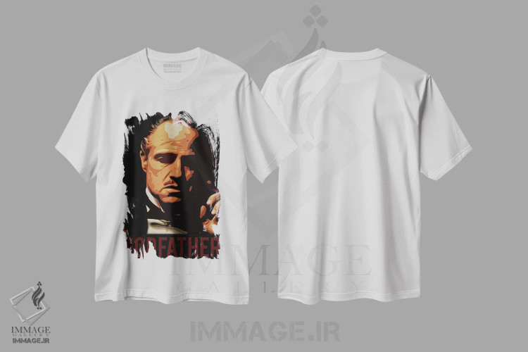 تیشرت سفید طرح دار پدرخوانده، هنر دیجیتال اثر دورو آرت | فروشگاه ایماژ
