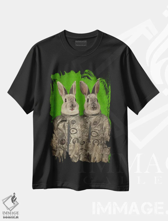 تیشرت مشکی طرح دار ما آماده ایم، تزئینی اثر دورو آرت | immage.ir