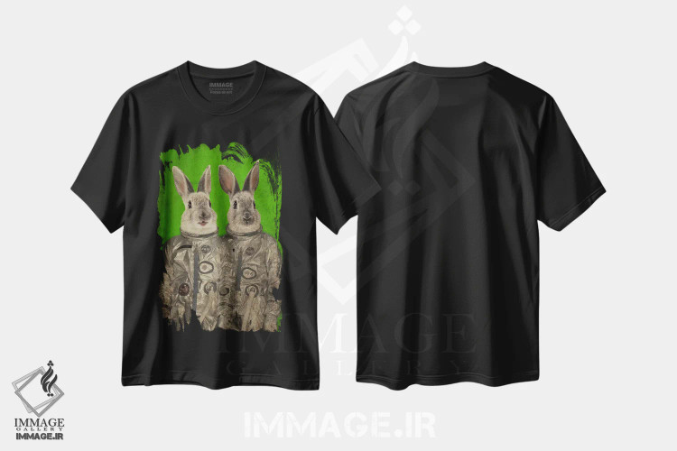 تیشرت مشکی طرح دار ما آماده ایم، تزئینی اثر دورو آرت | immage.ir