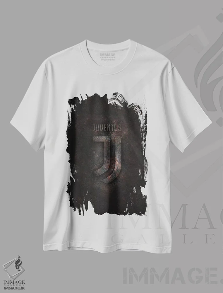 تیشرت سفید طرح دار یوونتوس، هنر دیجیتال اثر دورو آرت | فروشگاه ایماژ