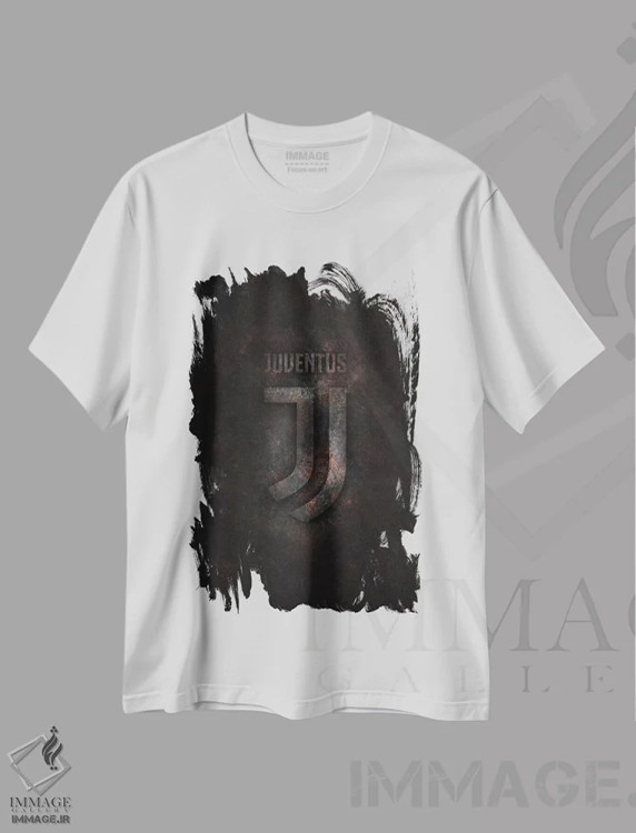 تیشرت سفید طرح دار یوونتوس، هنر دیجیتال اثر دورو آرت | فروشگاه ایماژ
