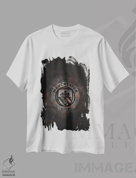 تیشرت سفید طرح دار منچستر سیتی، هنر دیجیتال اثر دورو آرت | فروشگاه ایماژ