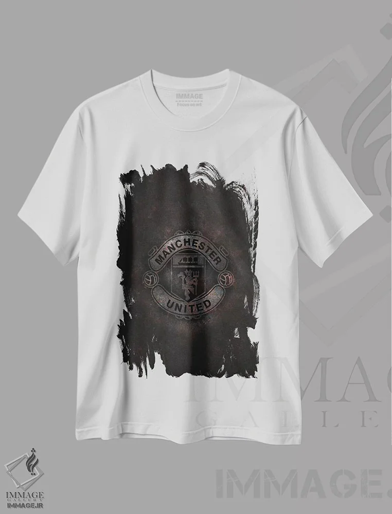 تیشرت سفید طرح دار منچستر یونایتد، هنر دیجیتال اثر دورو آرت | immage.ir