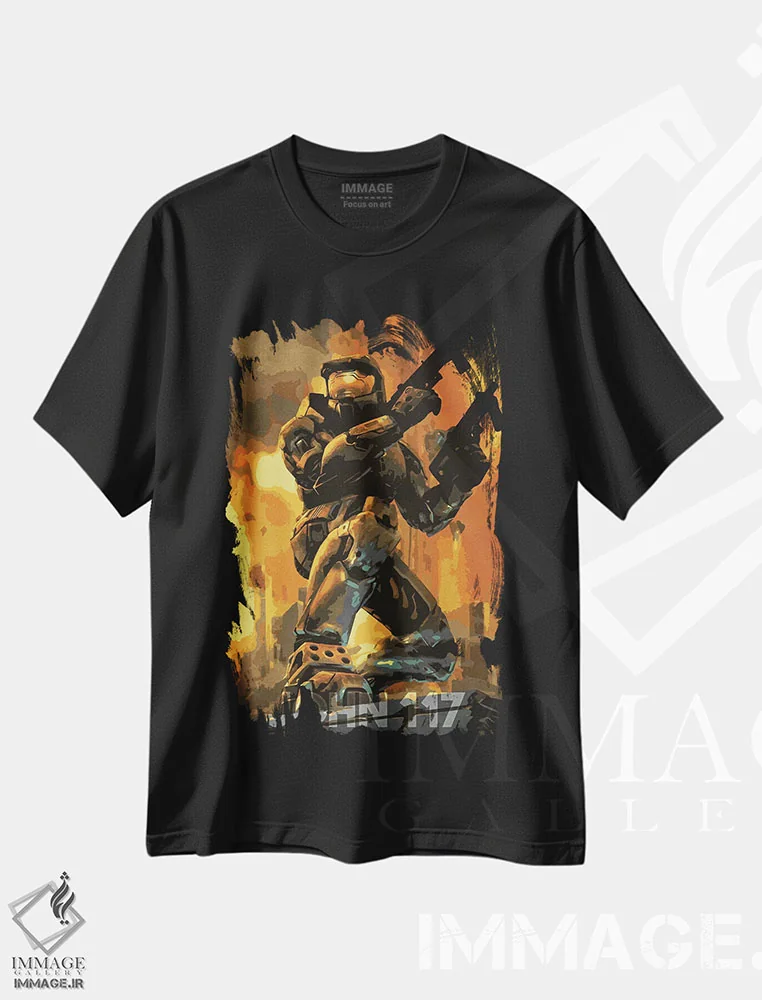 تیشرت مشکی طرح دار جان-۱۱۷، هنر دیجیتال اثر دورو آرت | immage.ir