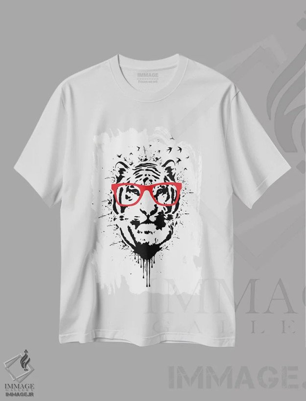 تیشرت سفید طرح دار سفید هیپستر، هنر دیجیتال اثر دورو آرت | فروشگاه ایماژ