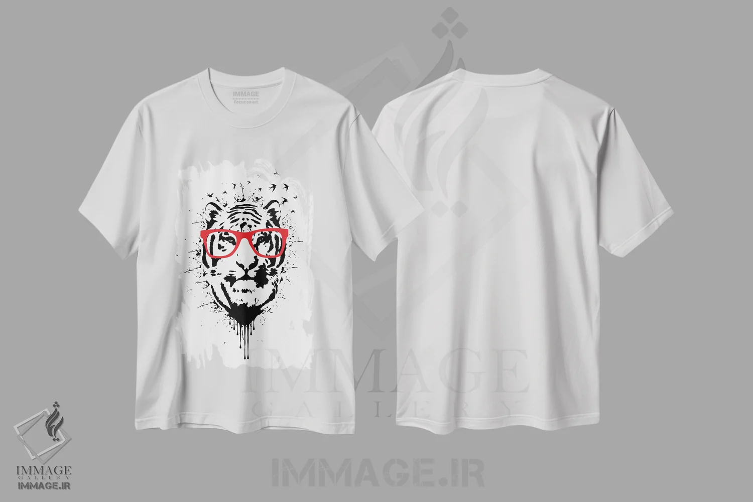 تیشرت سفید طرح دار سفید هیپستر، هنر دیجیتال اثر دورو آرت | فروشگاه ایماژ