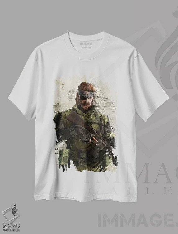 تیشرت سفید طرح دار مار آبرنگی، هنر دیجیتال اثر دورو آرت | فروشگاه ایماژ