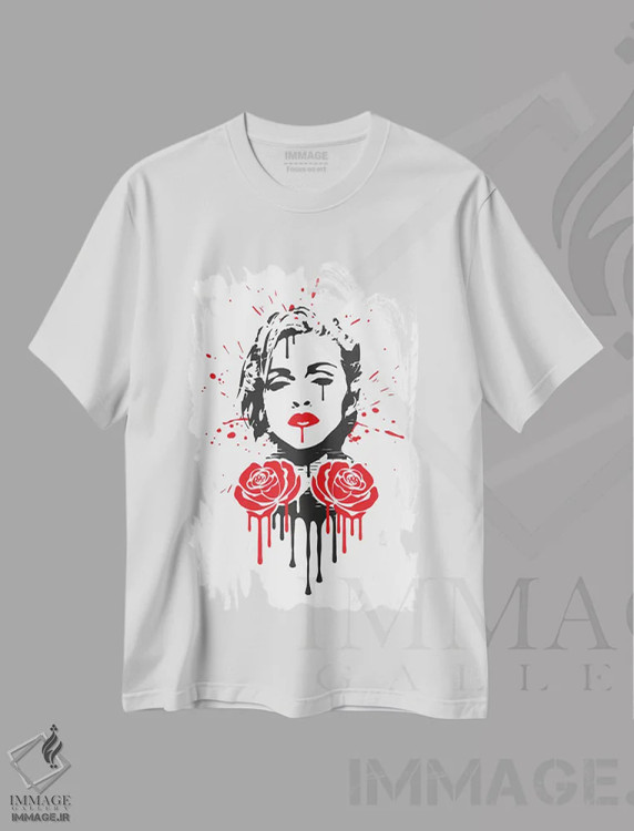تیشرت سفید طرح دار دل شورشی، هنر دیجیتال اثر دورو آرت | فروشگاه ایماژ