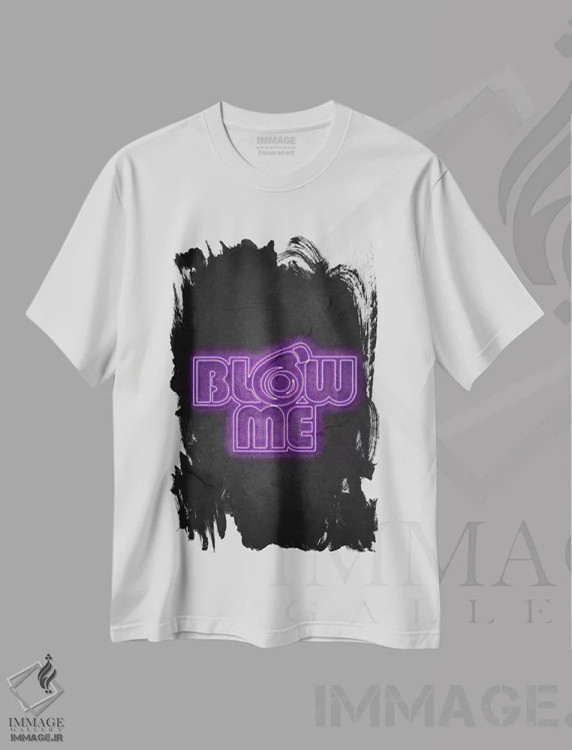 تیشرت سفید طرح دار فوت کن، تزئینی اثر دورو آرت | immage.ir