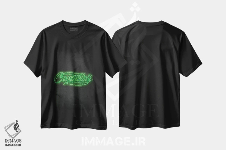 تیشرت مشکی طرح دار شاه دانه، تزئینی اثر دورو آرت | فروشگاه ایماژ