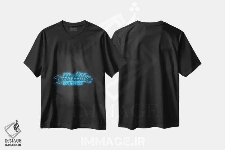 تیشرت مشکی طرح دار ساخته شده نه خریده شده، تزئینی اثر دورو آرت | immage.ir