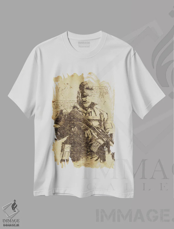 تیشرت سفید طرح دار مار داوینچی، تزئینی اثر دورو آرت | فروشگاه ایماژ