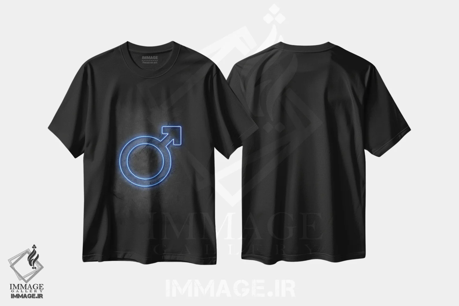 تیشرت مشکی طرح دار مرد، هنر دیجیتال اثر دورو آرت | فروشگاه ایماژ