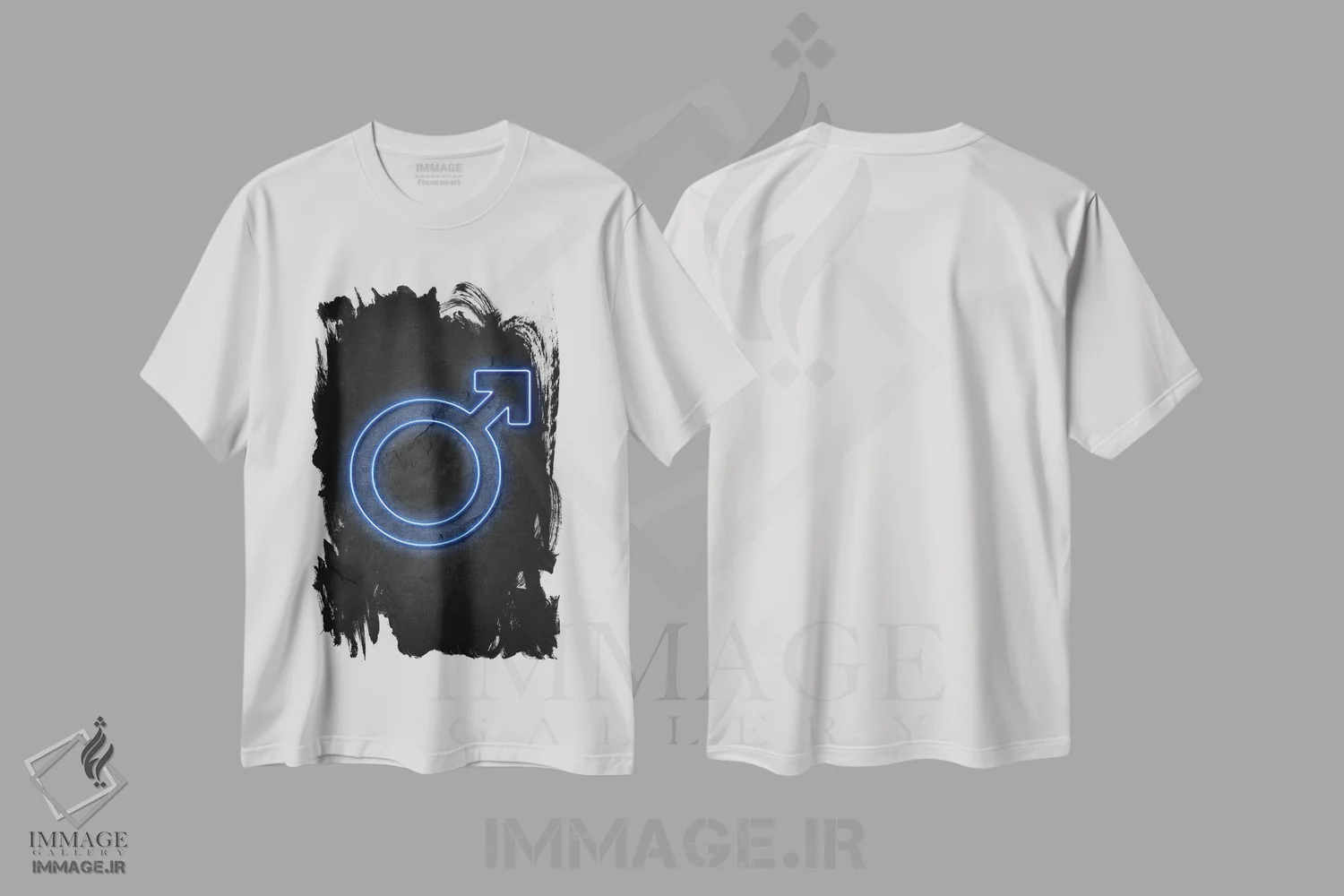 تیشرت سفید طرح دار مرد، هنر دیجیتال اثر دورو آرت | immage.ir