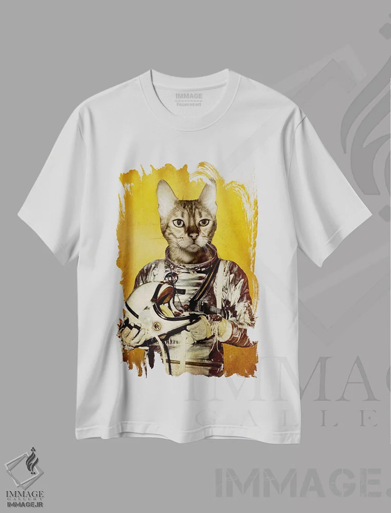 تیشرت سفید طرح دار رویایت را دنبال کن اثر دورو آرت | immage.ir