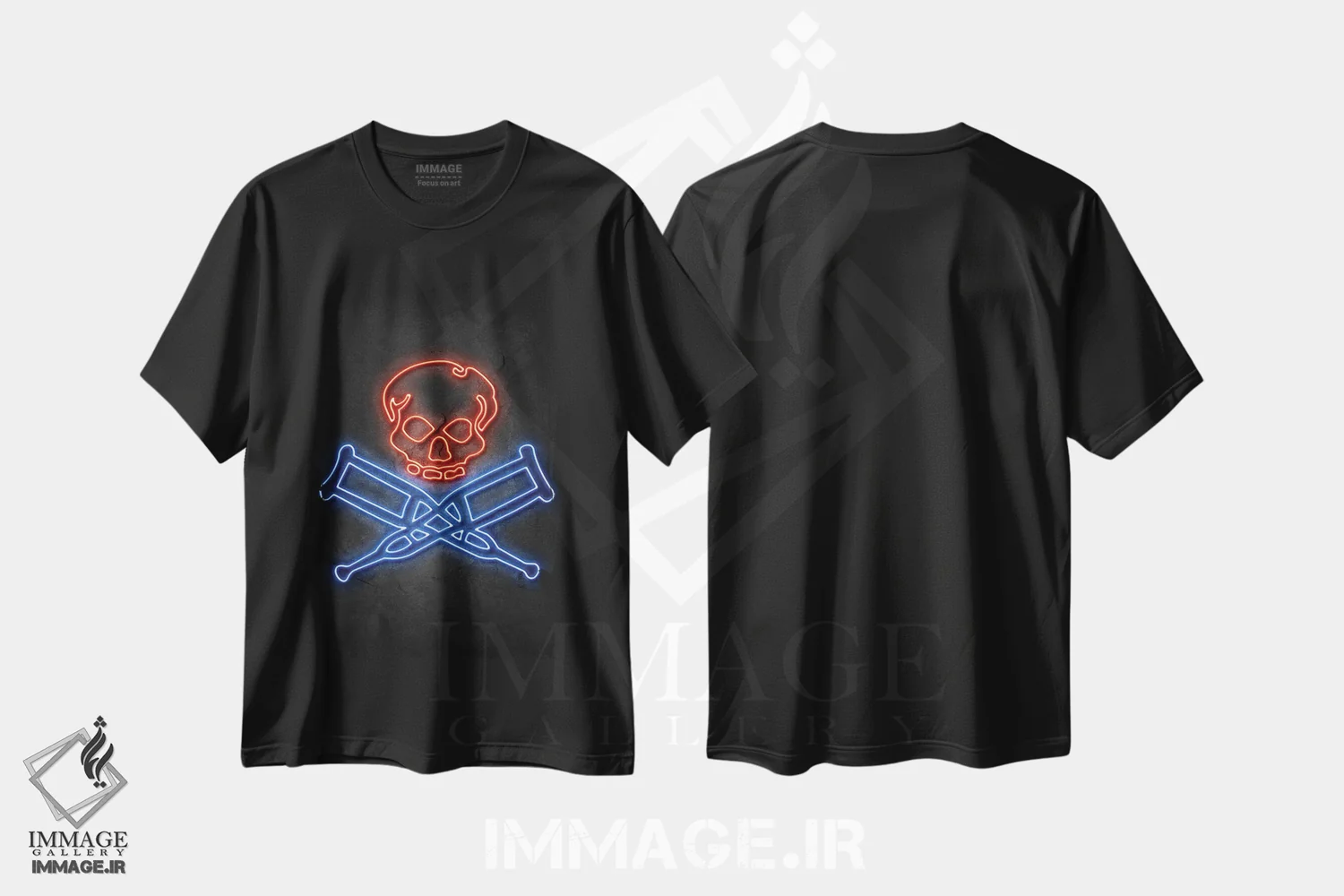 تیشرت مشکی طرح دار الاغ کله شق، هنر دیجیتال اثر دورو آرت | فروشگاه ایماژ