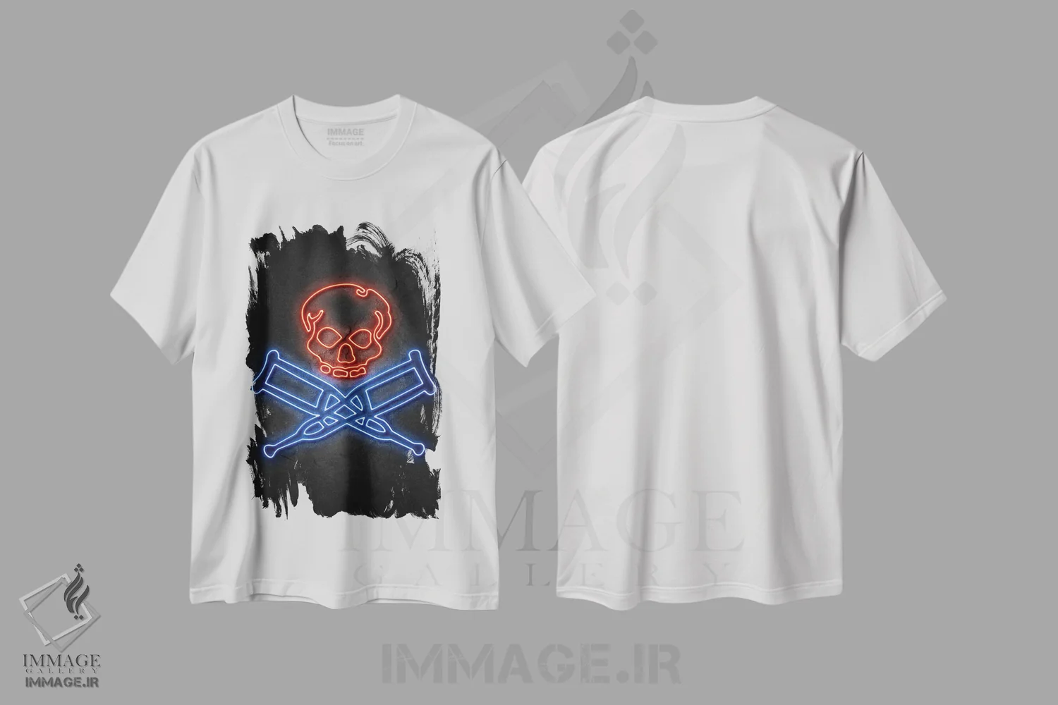 تیشرت سفید طرح دار الاغ کله شق، هنر دیجیتال اثر دورو آرت | immage.ir