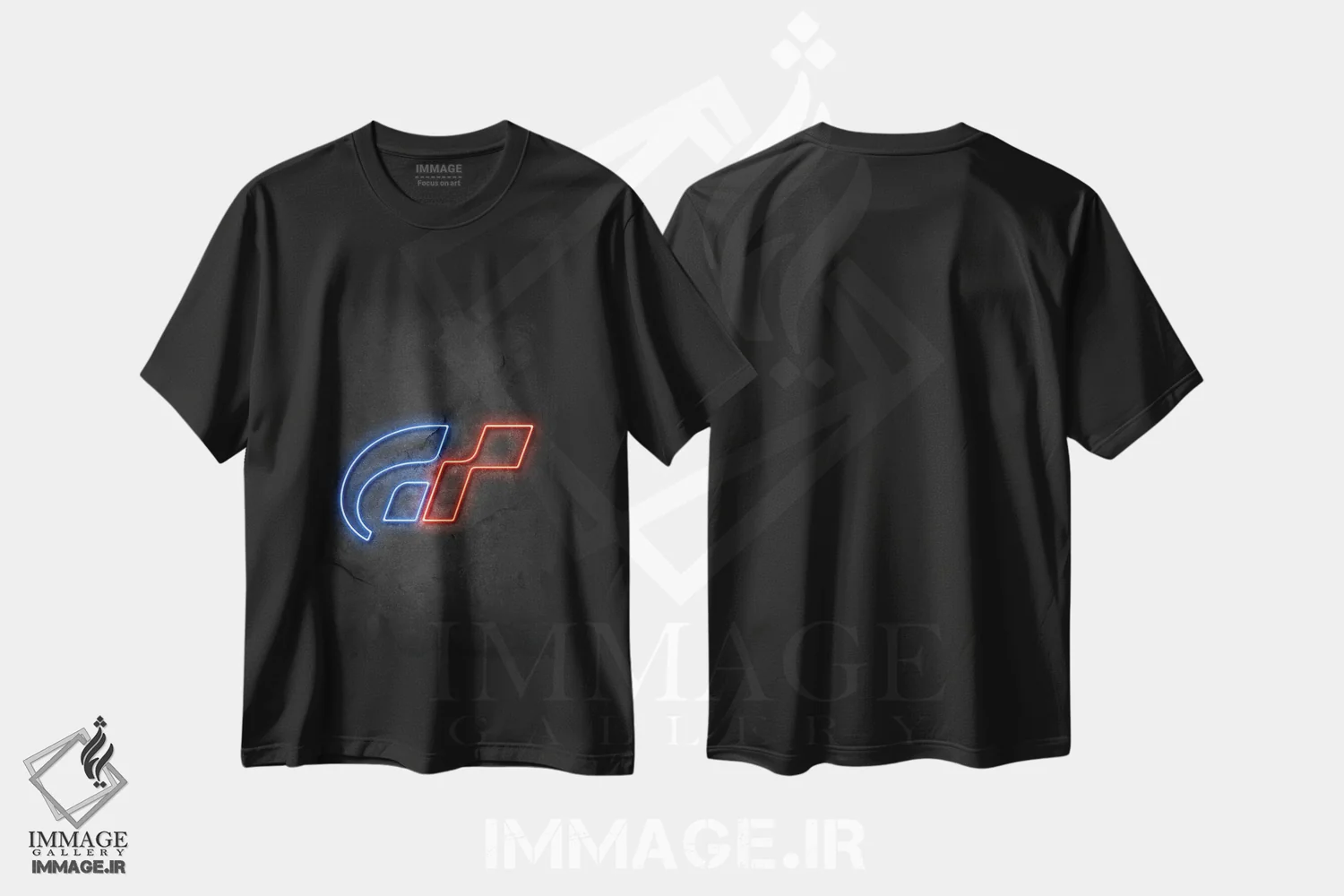 تیشرت مشکی طرح دار گران توریسمو، هنر دیجیتال اثر دورو آرت | فروشگاه ایماژ