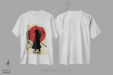 تیشرت سفید طرح دار احترام بوشیدو، هنر دیجیتال اثر دورو آرت | فروشگاه ایماژ