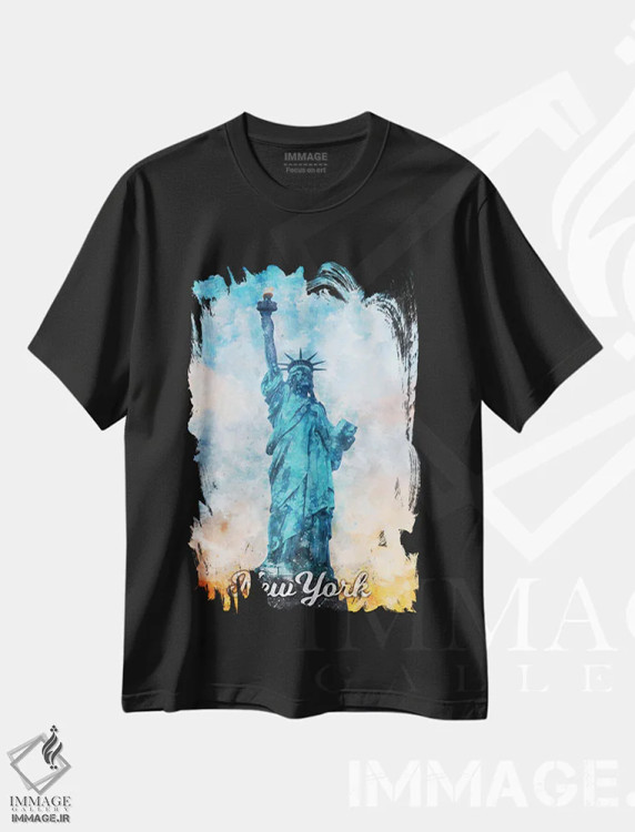 تیشرت مشکی طرح دار نیویورک II، دکور معاصر اثر دورو آرت | immage.ir