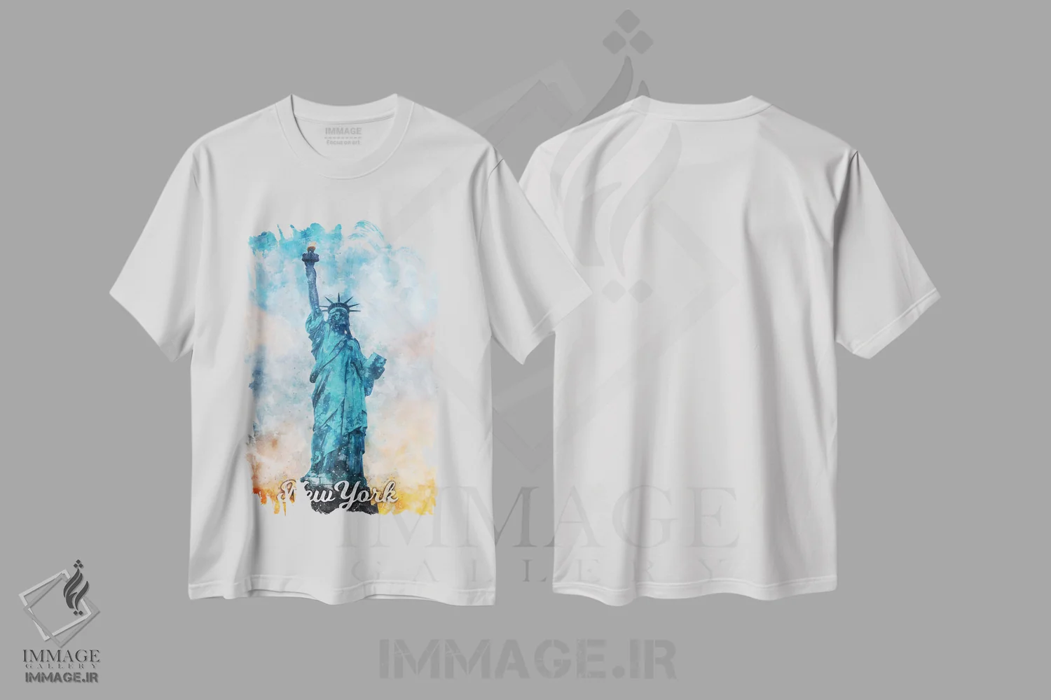 تیشرت سفید طرح دار نیویورک II، دکور معاصر اثر دورو آرت | فروشگاه ایماژ