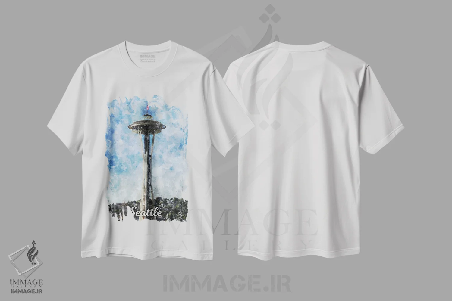 تیشرت سفید طرح دار سیاتل، دکور معاصر اثر دورو آرت | فروشگاه ایماژ