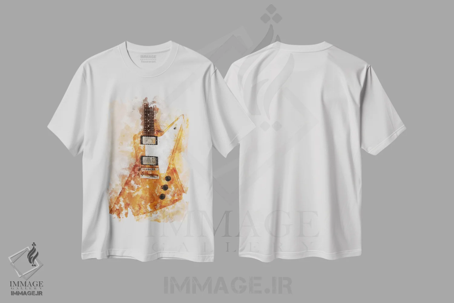 تیشرت سفید طرح دار اکسپلوررآبرنگی، تزئینی اثر دورو آرت | immage.ir