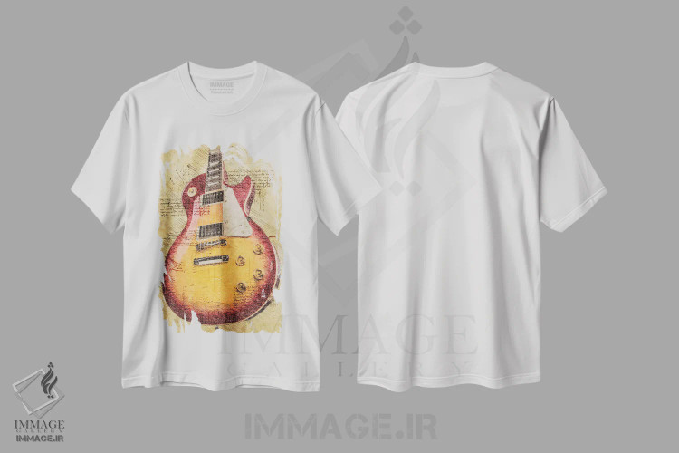 تیشرت سفید طرح دار لس پاول، تزئینی اثر دورو آرت | immage.ir