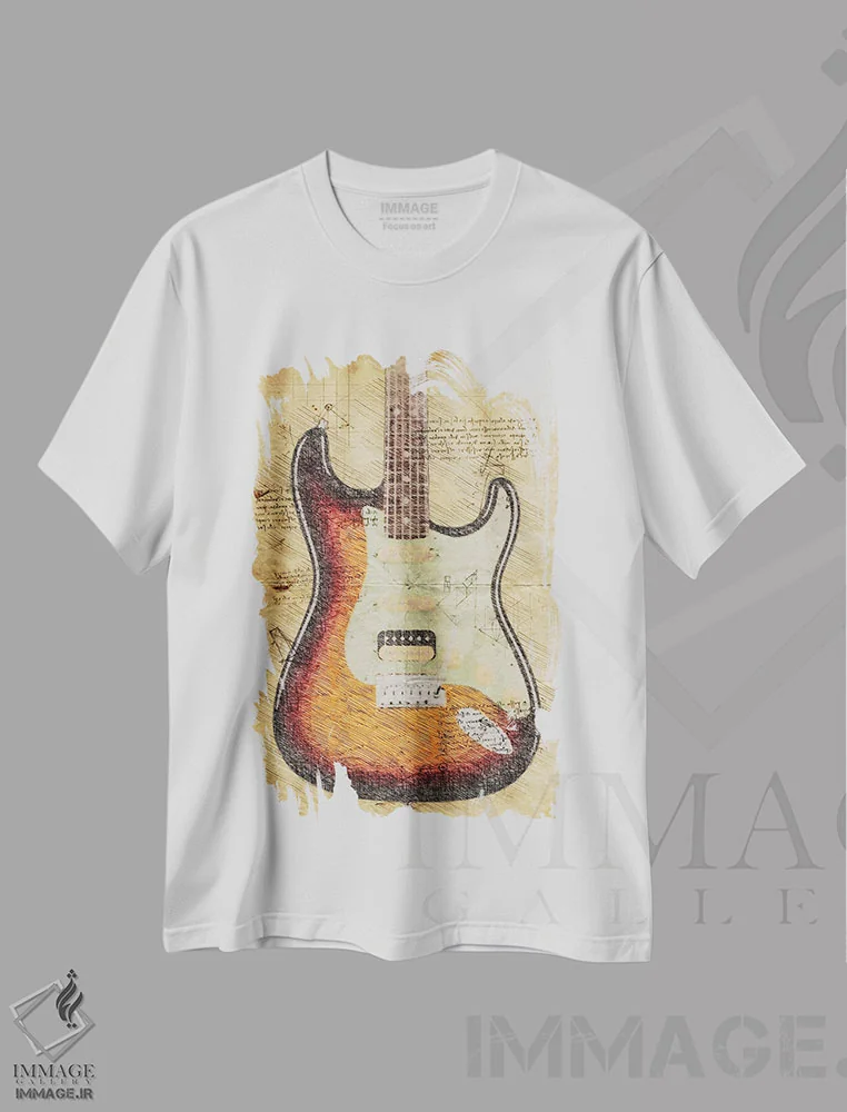 تیشرت سفید طرح دار استرتوکستر، تزئینی اثر دورو آرت | فروشگاه ایماژ