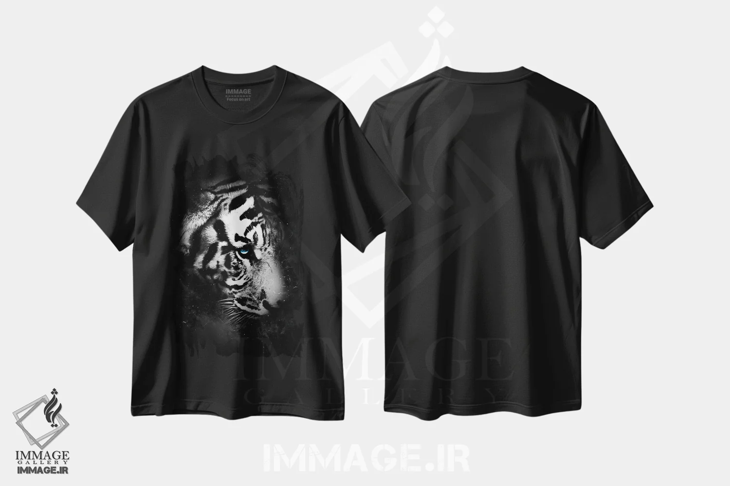 تیشرت مشکی طرح دار غیرقابل کنترل V، هنر دیجیتال اثر دورو آرت | فروشگاه ایماژ