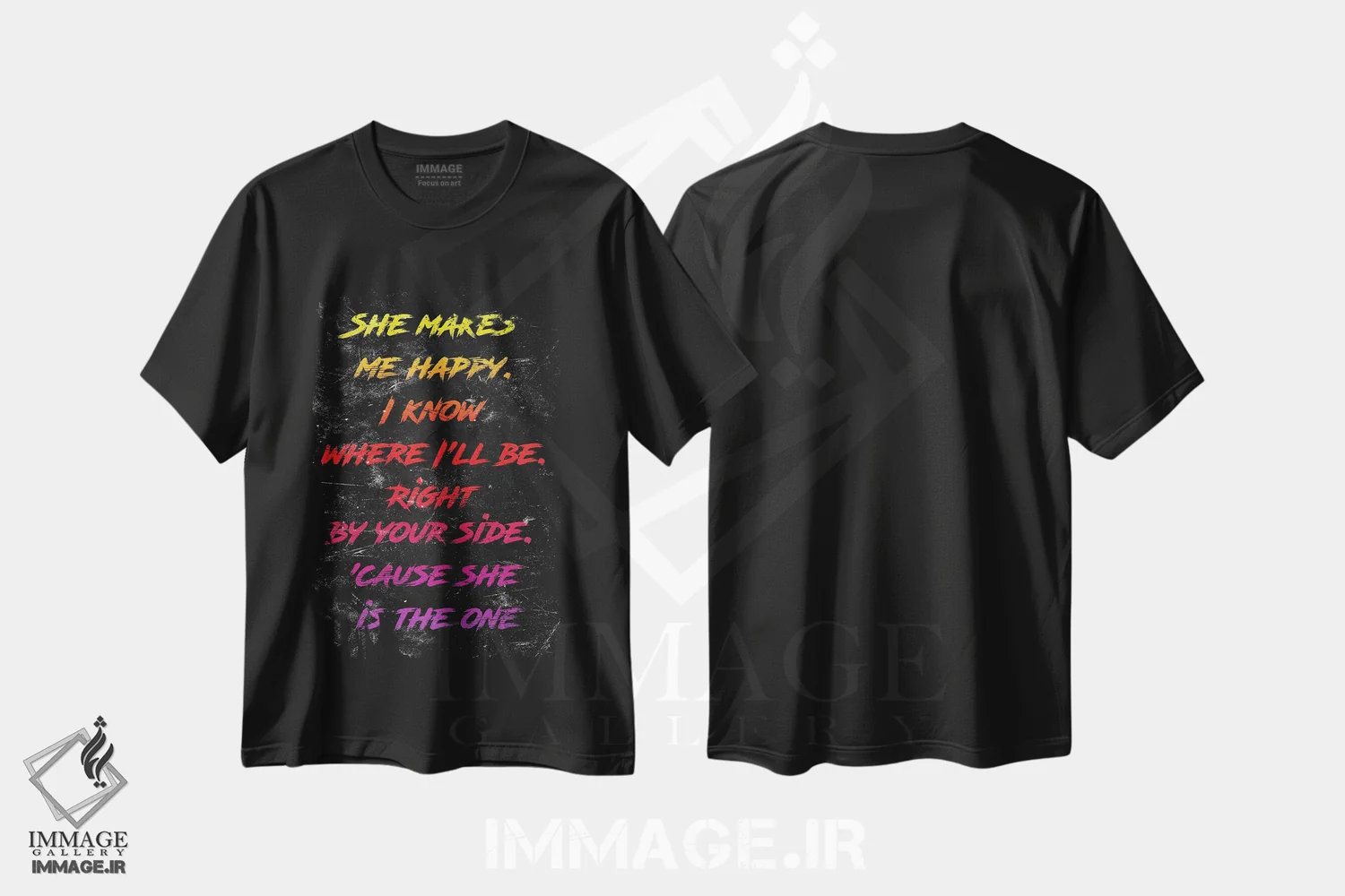 تیشرت مشکی طرح دار او همان است، هنر دیجیتال اثر دورو آرت | immage.ir