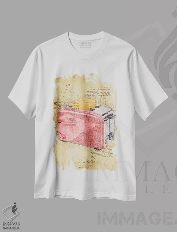 تیشرت سفید طرح دار توستر، تزئینی اثر دورو آرت | فروشگاه ایماژ