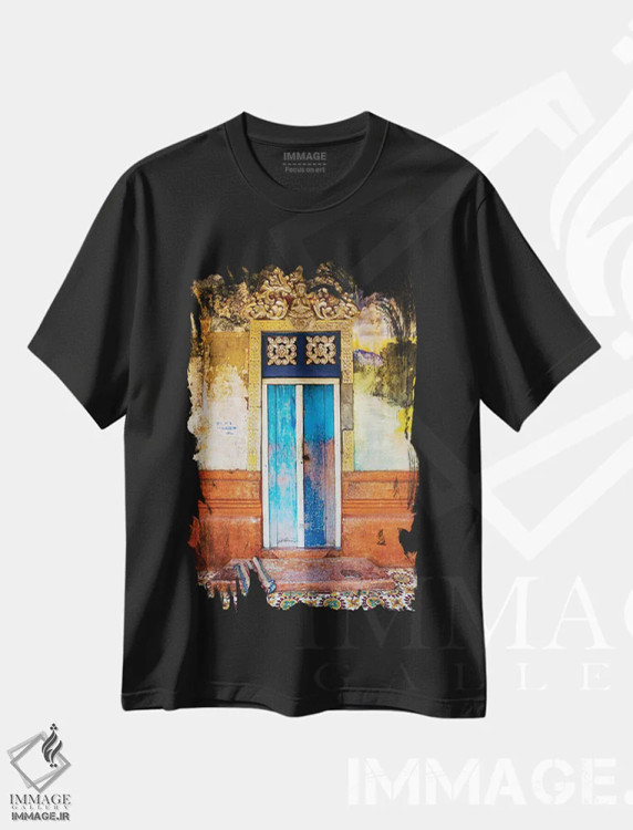 تیشرت مشکی طرح دار در کامبوجی، مدیوم اثر دیو بومن | immage.ir