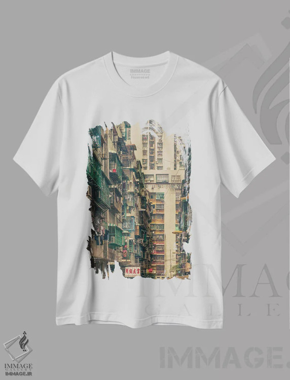 تیشرت سفید طرح دار کوچه های پشتی ماکائو، مدیوم اثر دیو بومن | immage.ir