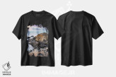 تیشرت مشکی طرح دار غروب گذرگاه غول ها، مدیوم اثر دیو بومن | immage.ir